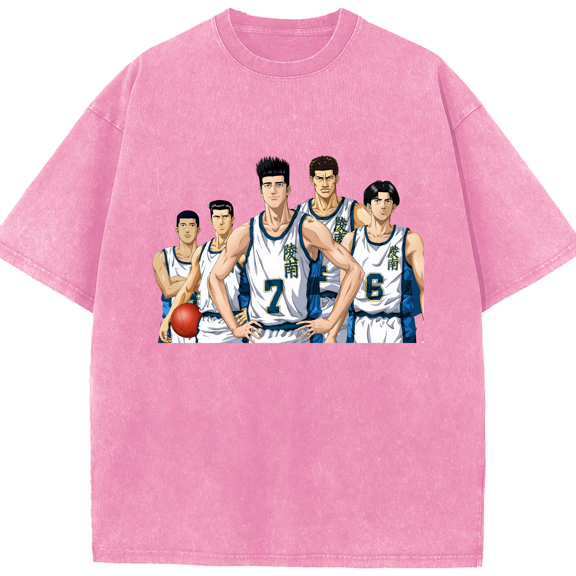 （画像用） SLAM DUNK／スラムダンク 綿100% ヴィンテージ風 半袖Tシャツ（フロントプリント）